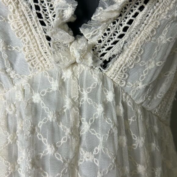 free people lace jumpsuit cream color Size x small - Picture 11 of 11